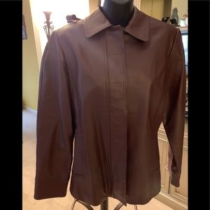 Sassy purple leather jacket size S